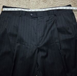 Jos. A. Banks Mens Black Pinstripe Suit Pants See Pics For Measurements